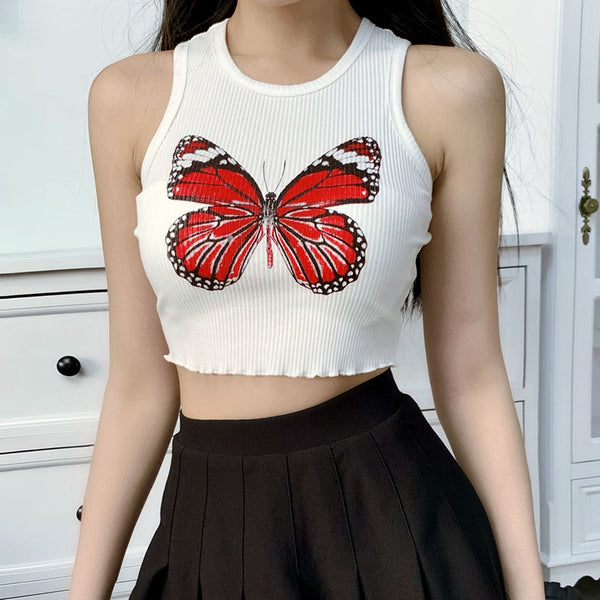 Butterfly white vest DB5471