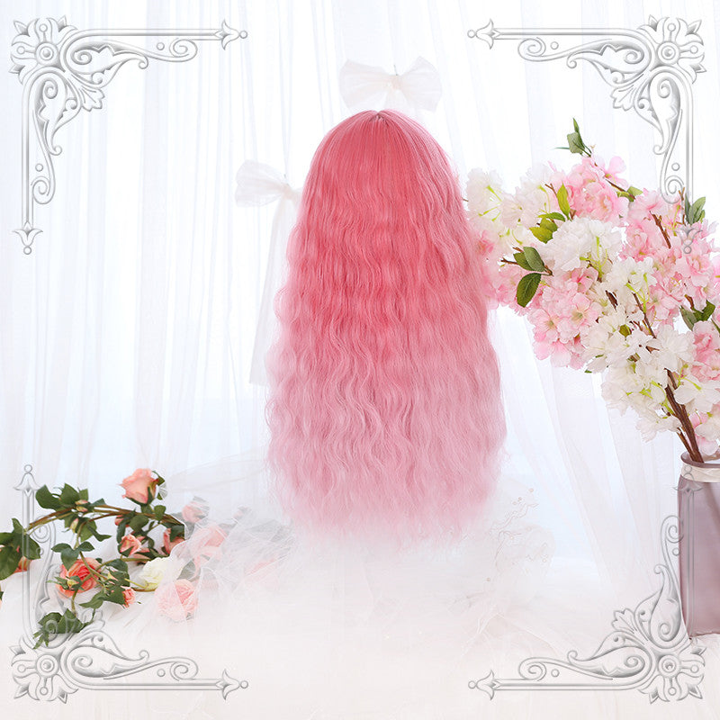 Lolita cherry powder long curly hair wig DB4358