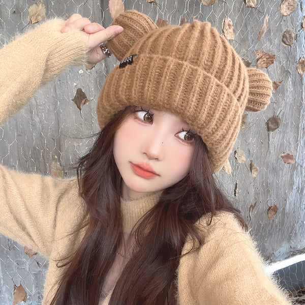 cat ears knitted hat  DB7858