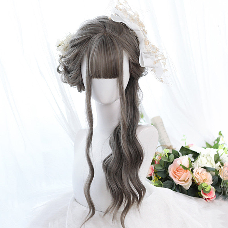 Lolita natural color long curly hair wig DB5465
