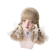 Lolita Light Linen Medium Long Curly Hair Wig DB5219