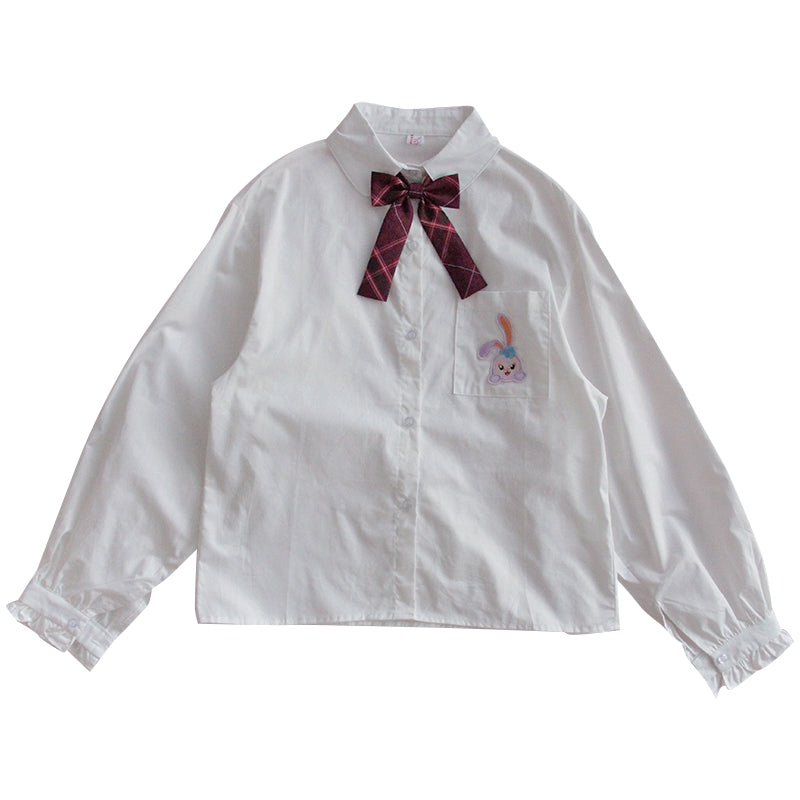 All-match bow white shirt DB5964