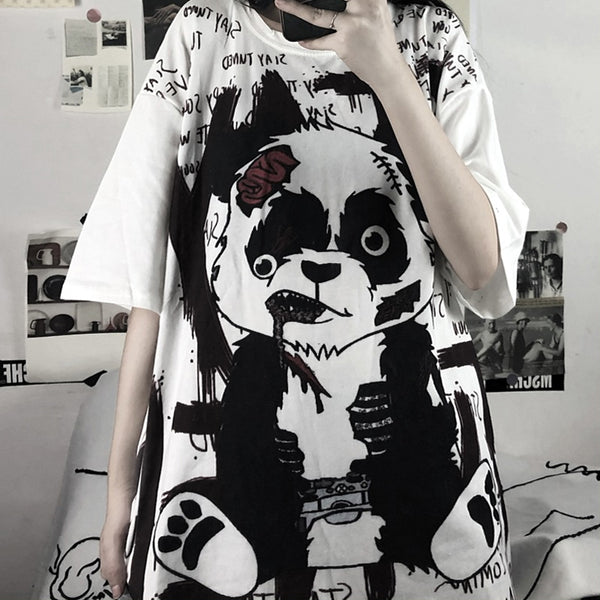 Panda print short sleeve T-shirt DB5331
