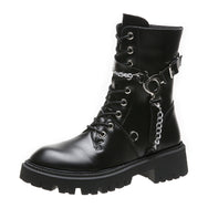 Locomotive lace-up chimney boots DB7260