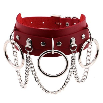 Punk ring belt collar DB4035