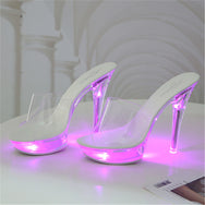 All-match luminous 13cm high heels DB5737