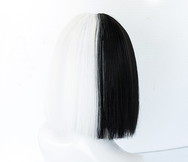 Black and white  wig DB4265