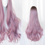 Lolita brown gradient purple pink wig DB4985