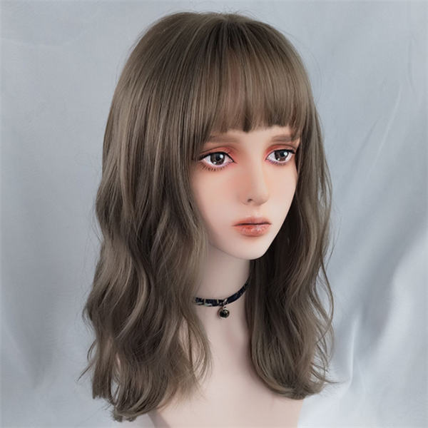 Harajuku Six Color Medium Long Curly Hair Wig DB5034