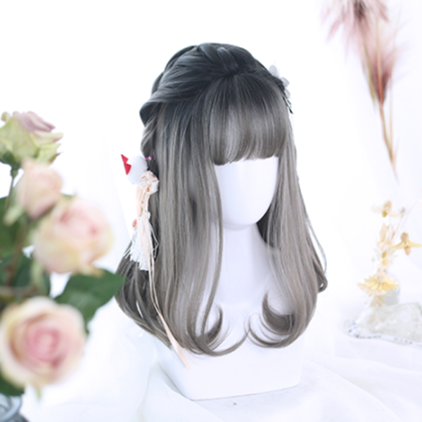Lolita linen gray gradient wig DB5100