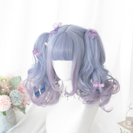 Blue and purple double ponytail wig DB5484