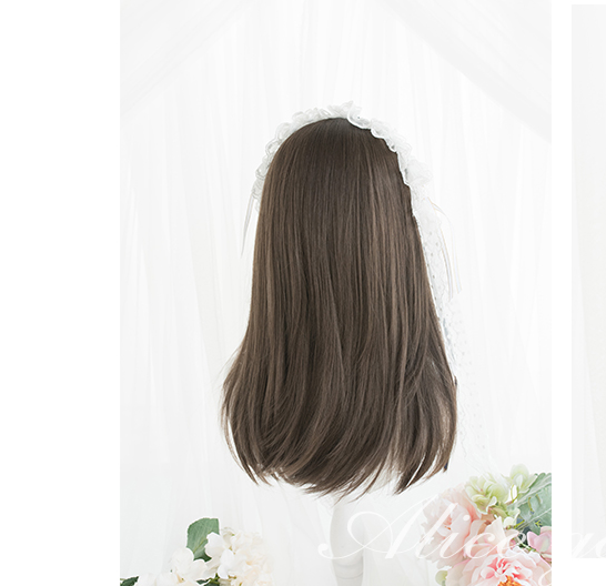 Brown medium long wig     DB5573