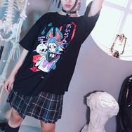 Anime print detachable long sleeve T-shirt DB6008