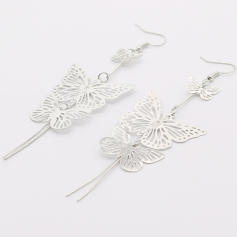Harajuku Wings Cross Butterfly Earrings DB6411