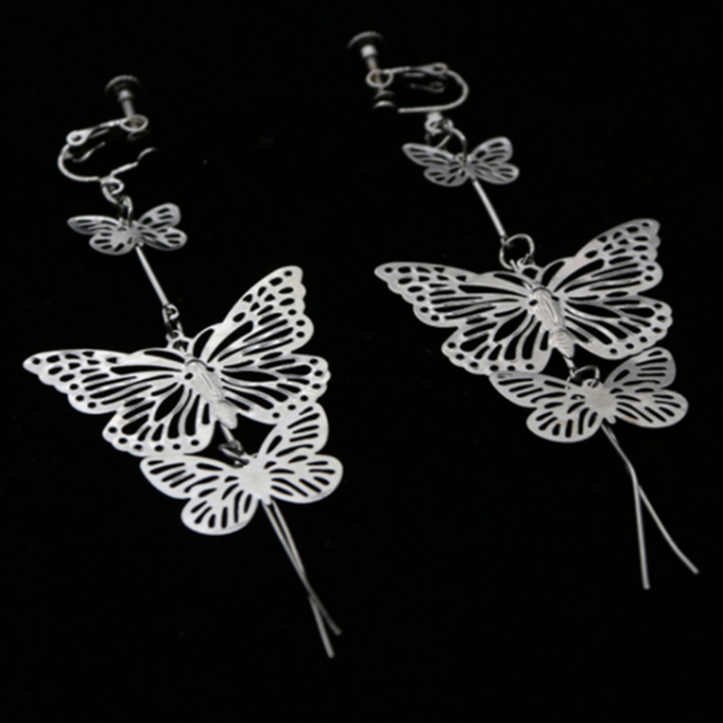 Harajuku Wings Cross Butterfly Earrings DB6411