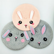 Cute rabbit ears wool felt beret DB6051
