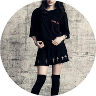 Dark Embroidered Skirt  DB2058