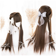 Lolita natural color long straight wig DB4875