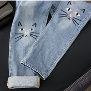 Cat embroidery jeans DB5970