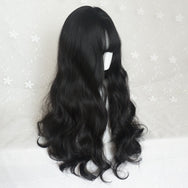 Natural black big wave long wig DB4119