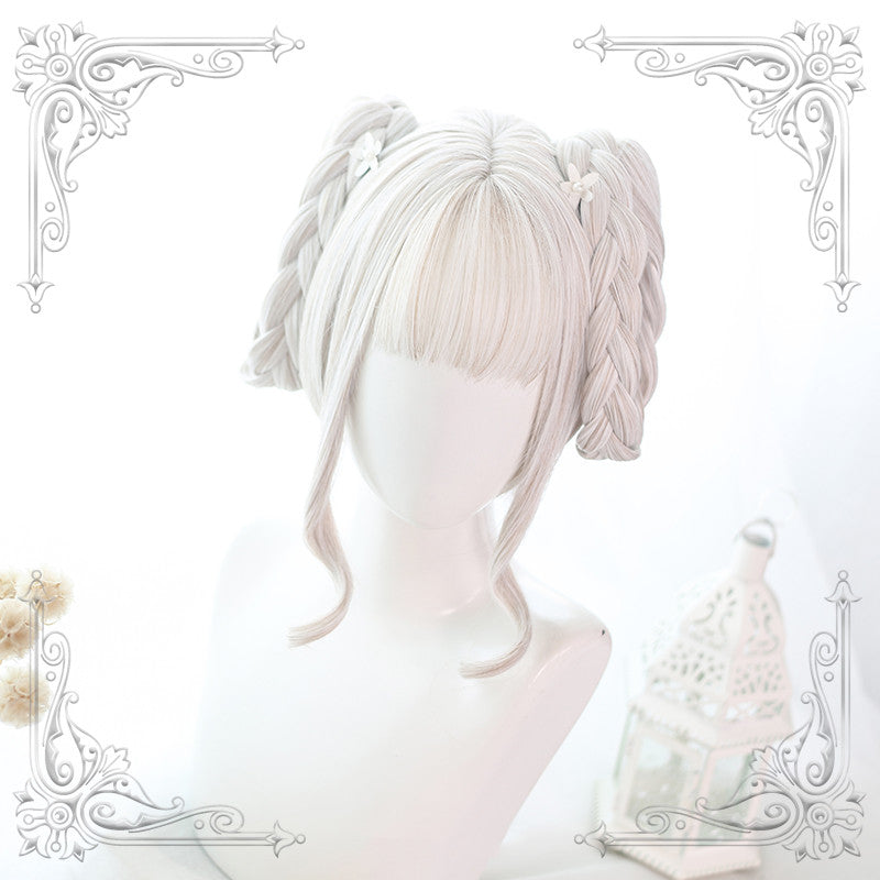 Lolita double ponytail white wig  DB4355