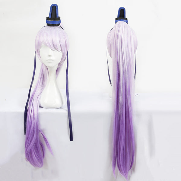 Anime cos lilac gradient ponytail wig DB5514