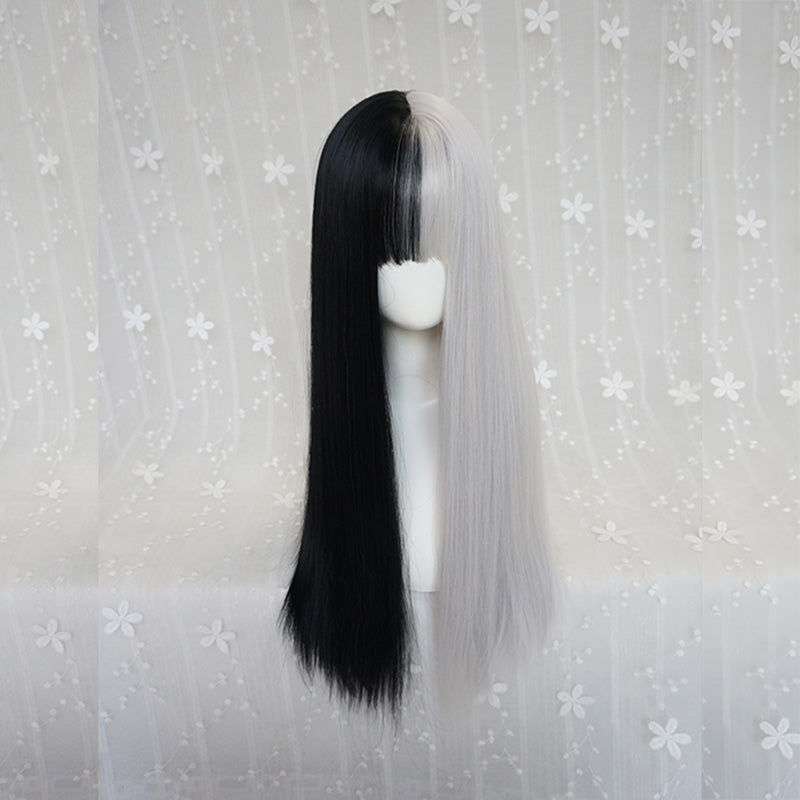 Black and white wig DB3109