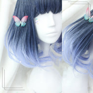 Lolita Harajuku dark blue gradient wig DB4843