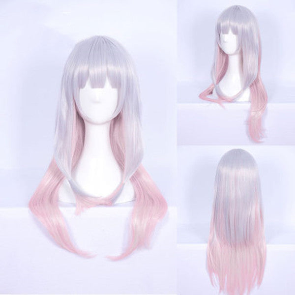 Izumi Sagiri cos gray gradient powder wig DB5239