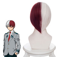 Todoroki Shouto cos white + red wig DB5054