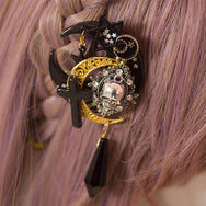 Dark Lolita Moon Skull Hair Clip DB5099