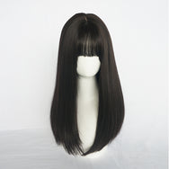 Black long straight wig DB3100