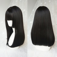 Natural black long wig DB4097