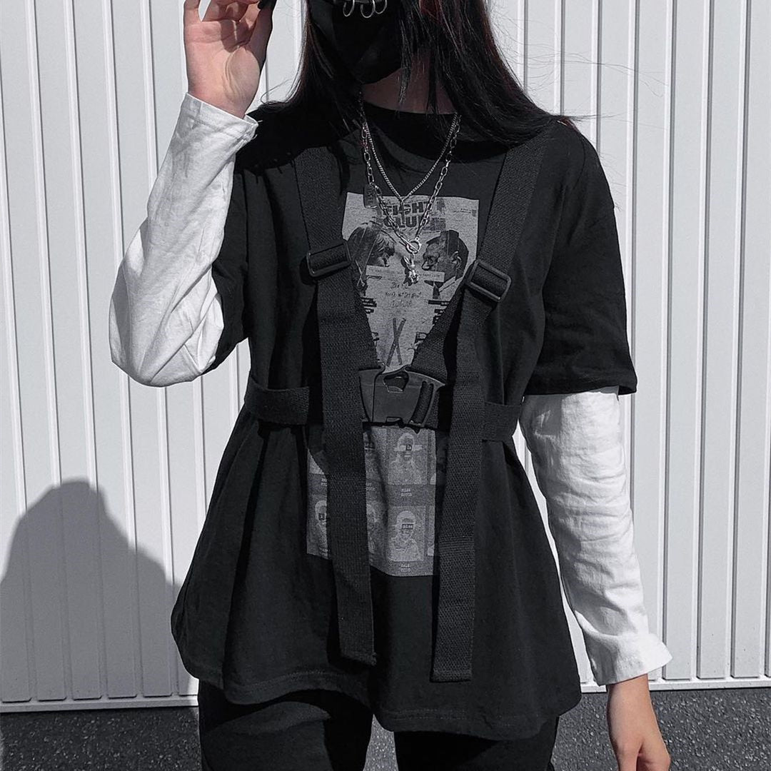 REVIEW FROM PUNK PRINT STRAPPY LONG T-SHIRT DB5002