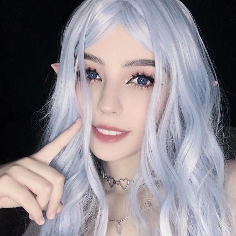 Review from Lolita Sky Blue Long Curly Hair Wig DB4983