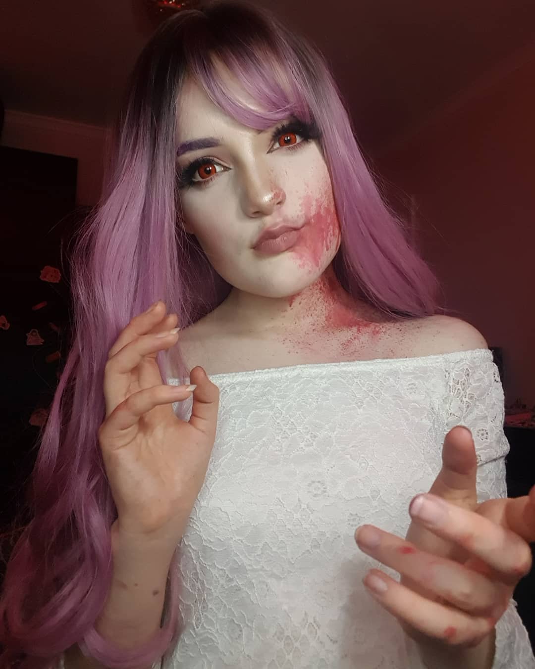 Review from Lolita brown gradient purple pink wig DB4985