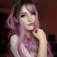 Review from Lolita brown gradient purple pink wig DB4985