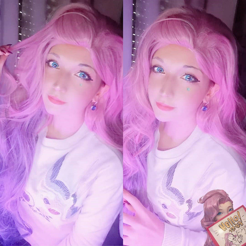 Review from  LOL KDA Seraphine cos Wig DB6025
