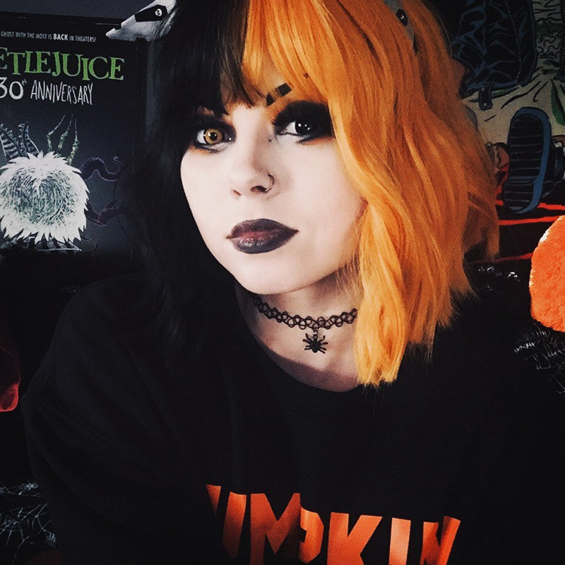 Lolita black + orange wig DB4751