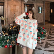 Strawberry and peach knitted top DB6057